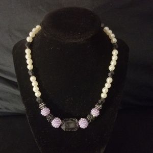 Purple and Black Pearl Necklace